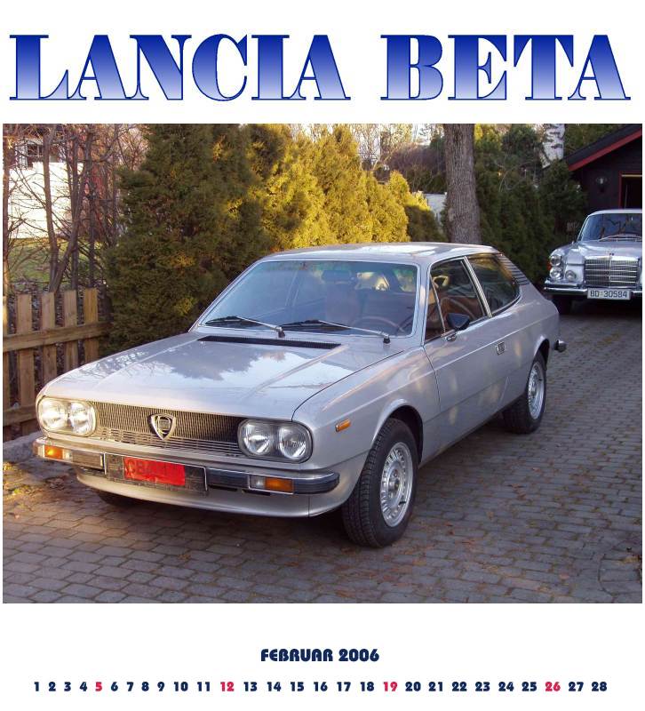 Februar 2006 Lancia Beta Kalender