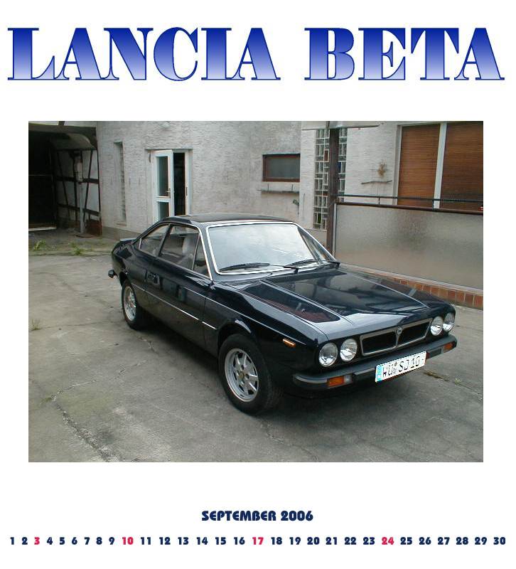 September 2006 Lancia Beta Kalender