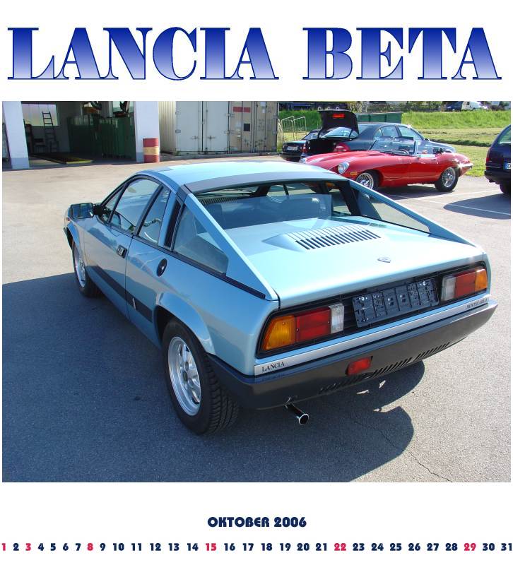 Oktober 2006 Lancia Beta Kalender