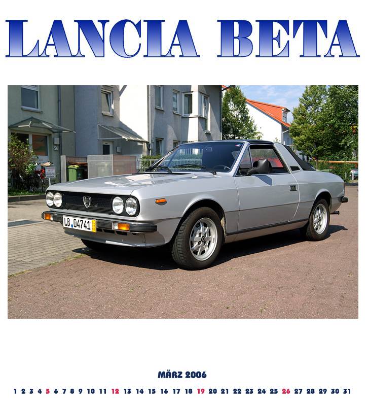 März 2006 Lancia Beta Kalender